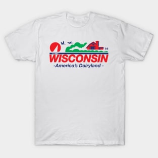 Wisconsin License Plate America's Dairyland T-Shirt